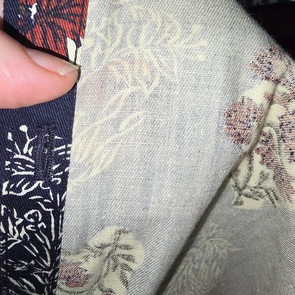 Beene Bazaar Vintage 70's Geoffrey Beene Maxi Pullover Shirt Dress Dark Floral - Picture 12 of 13